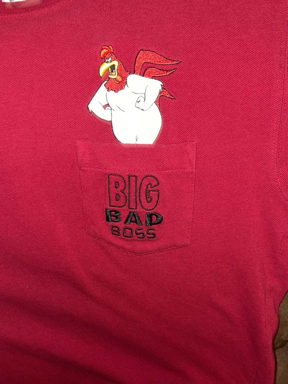 Vintage Warner Bros Studio Store Foghorn Leghorn Big Bad Boss Embroidered  Sz S